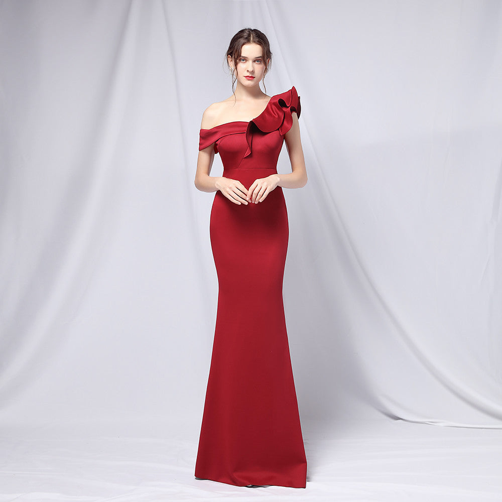 Elegancka Sukienka Wieczorowa Fishtail | Idealna na Jesień i Zimę