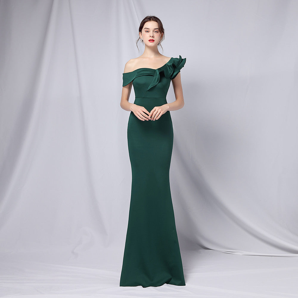 Elegancka Sukienka Wieczorowa Fishtail | Idealna na Jesień i Zimę