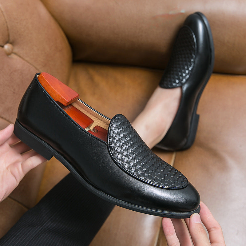 Męskie Lekkie Skórzane Loafery z Szpiczastym Nosem i Konstrukcją Slip-On | Idealne na Każdą Porę Roku
