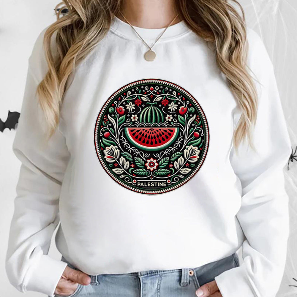 Bluza z długim rękawem i nadrukiem arbuza | Idealna na każdą porę roku