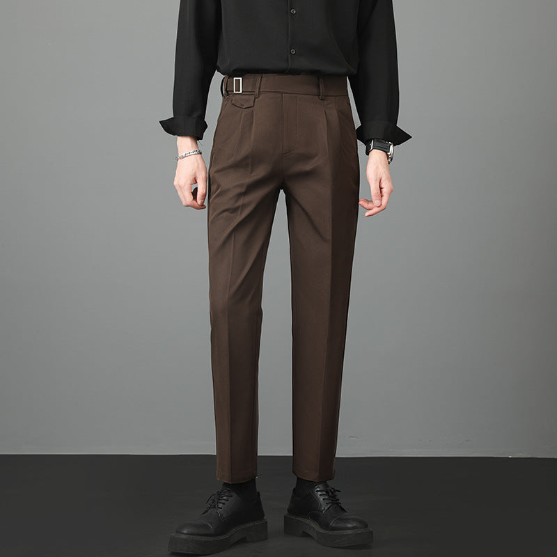 Męskie Garniturowe Spodnie Slim Fit | Idealne na Jesień