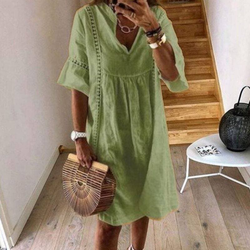 Zwiewna Boho Sukienka z Koronkowymi Detalami | Idealna na Lato