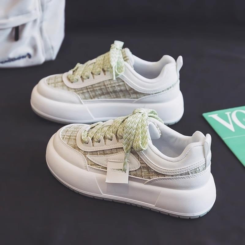 Buty Boardowe z Grubą Podeszwą i Płótnem | Idealne na Wiosnę i Jesień
