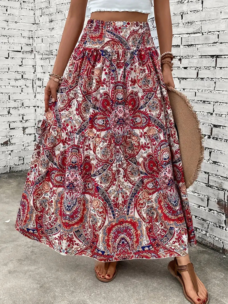 Zwiewna Spódnica A-Line z Szyfonu w Kwiatowy Print | Idealna na Lato