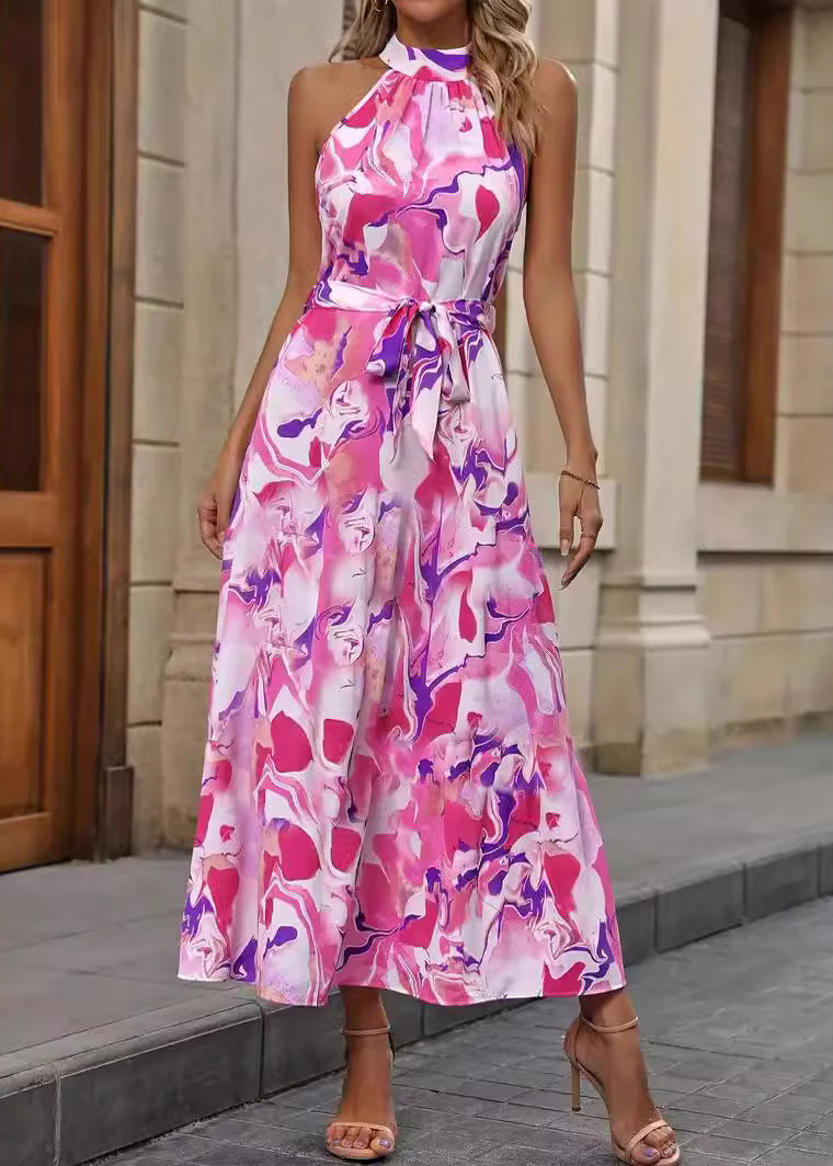 Sukienka w Stylu Boho z Wysokim Stanem i Długimi Rękawami | Idealna na Wiosnę i Lato