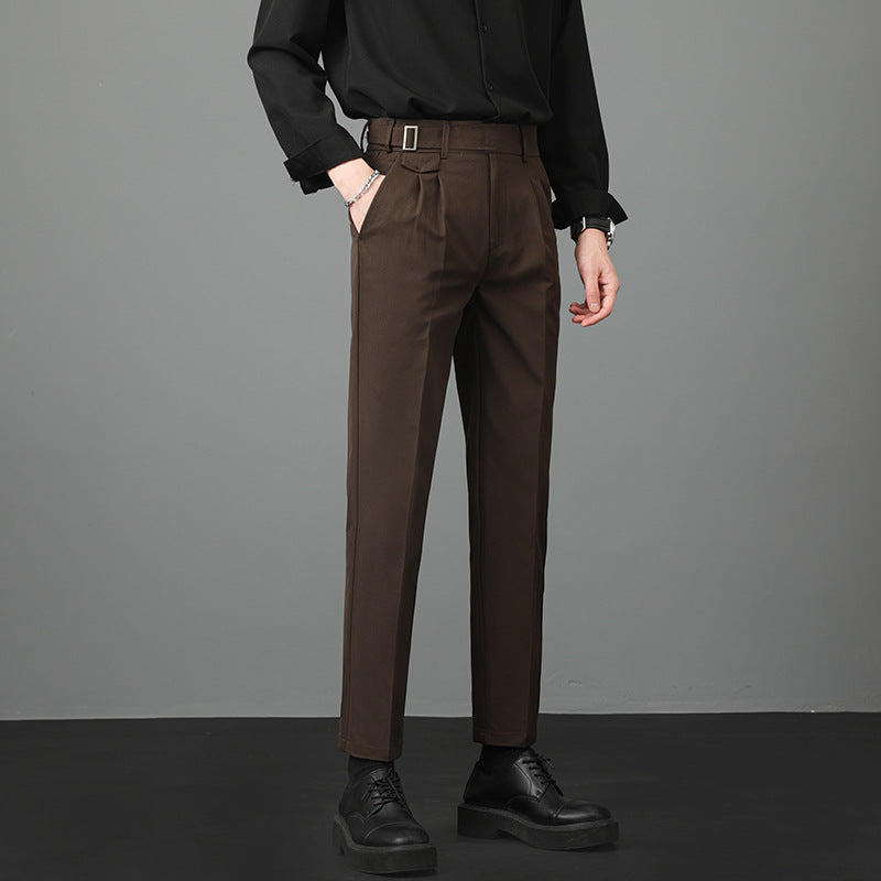Męskie Garniturowe Spodnie Slim Fit | Idealne na Jesień