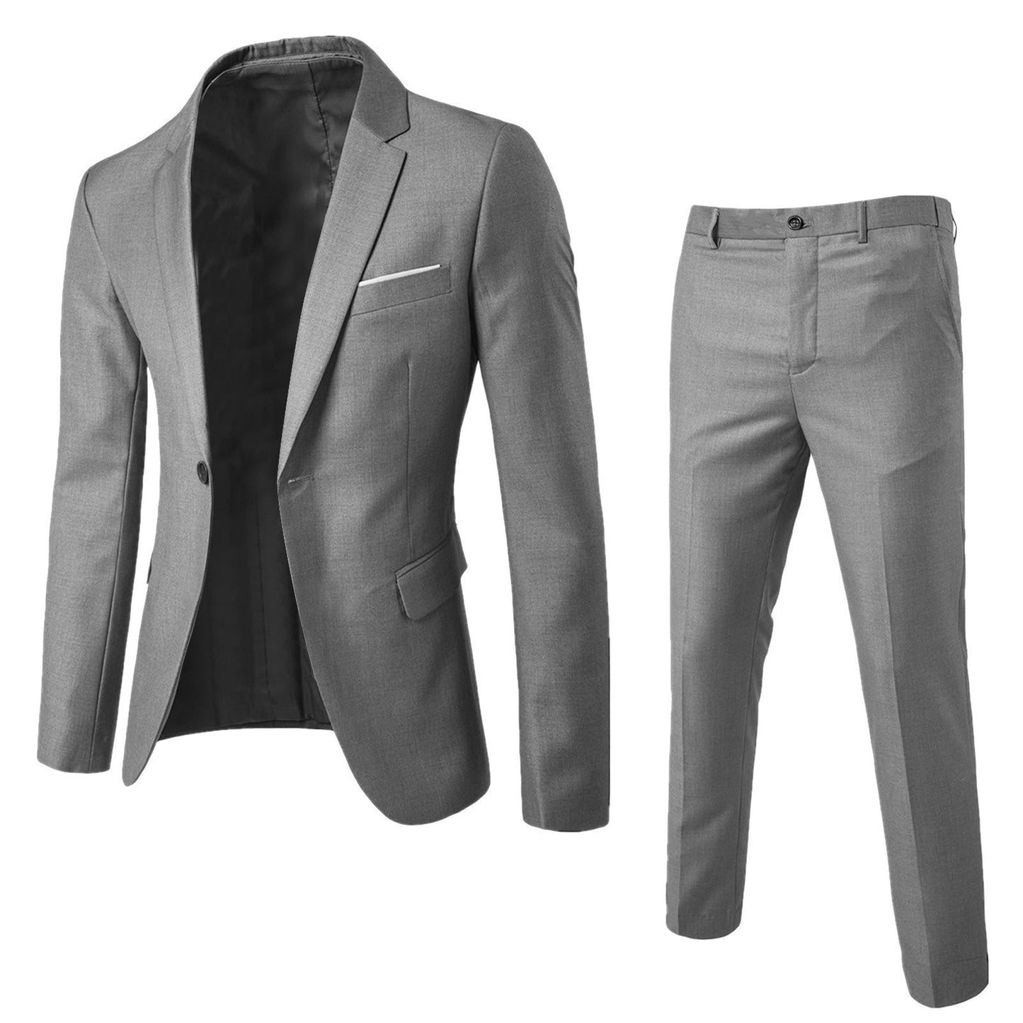 Dwuczęściowy Garnitur Biznesowy Profesjonalny Formalny Slim Fit Idealny na Wszystkie Pory Roku