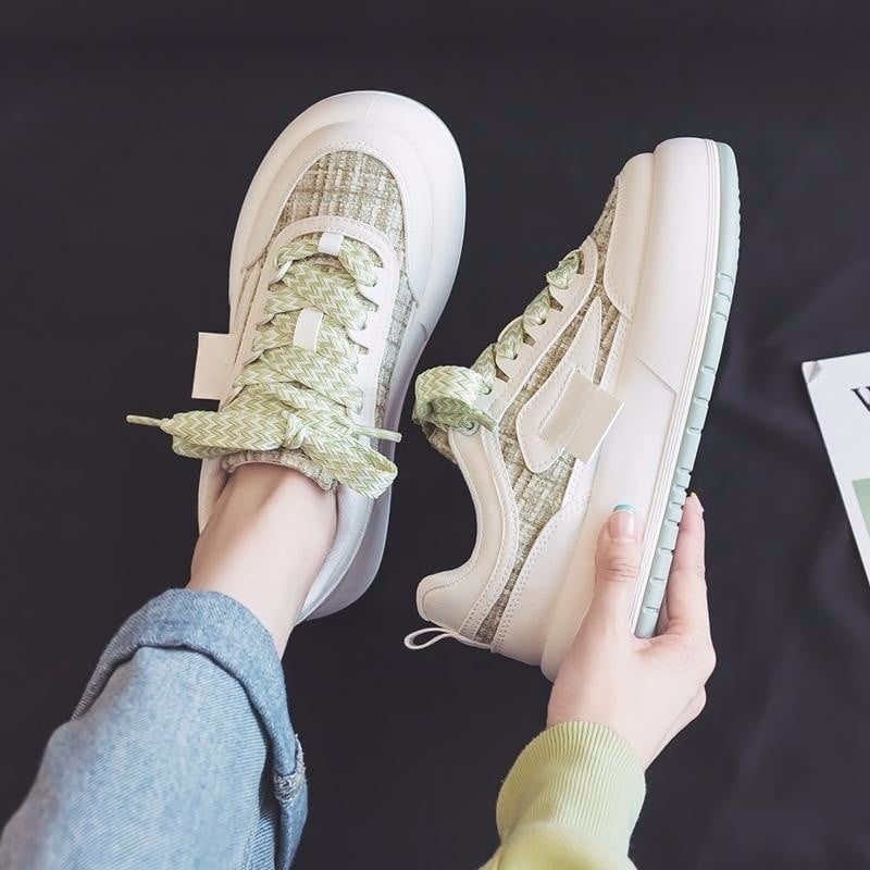 Buty Boardowe z Grubą Podeszwą i Płótnem | Idealne na Wiosnę i Jesień