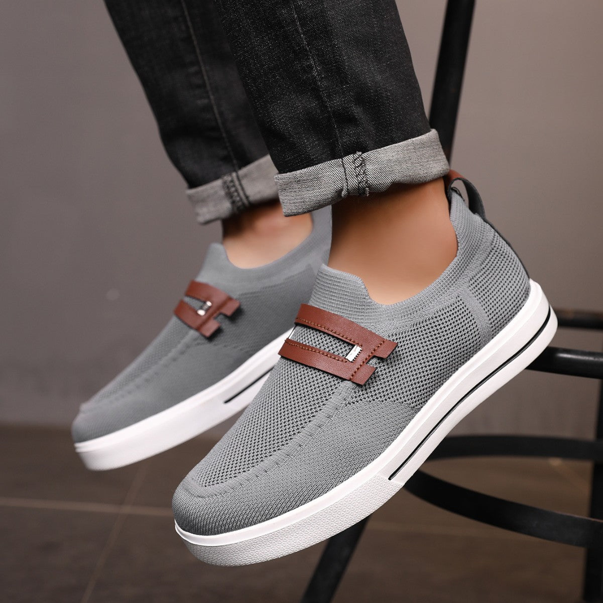 Męskie Przewiewne Buty Slip-On z Siateczki | Idealne na Lato
