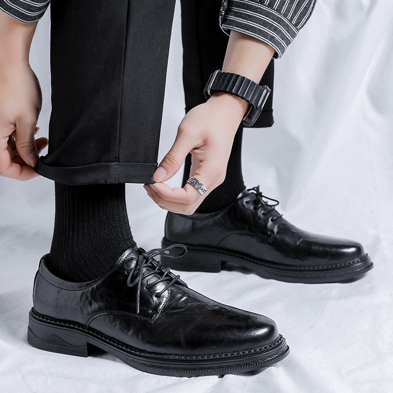 Męskie Buty Biznesowe z PU Skóry z Miękką Gumową Podeszwą | Idealne na Każdą Porę Roku