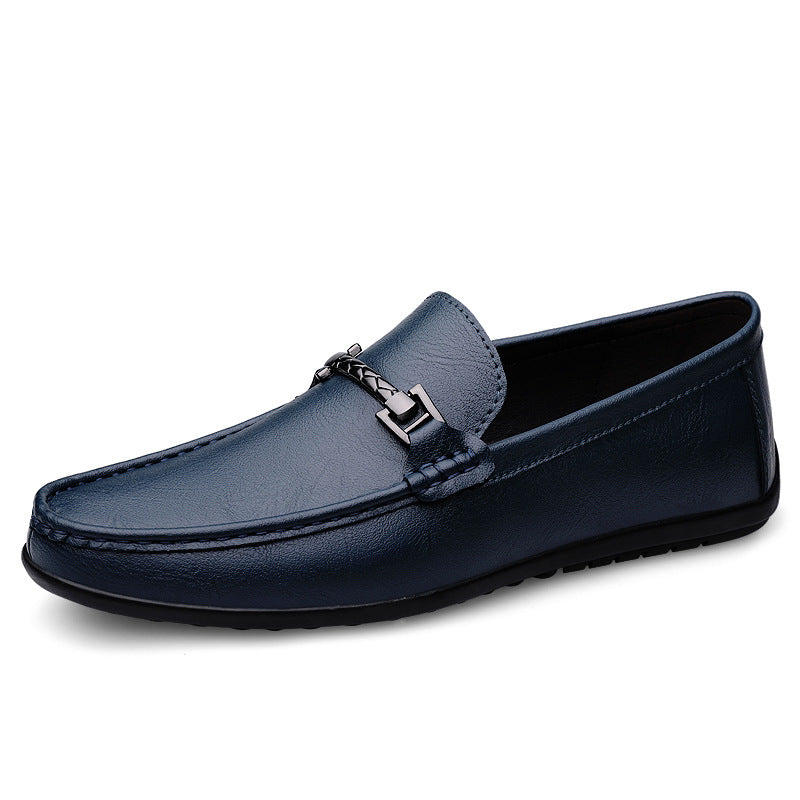 Męskie Skórzane Półbuty Slip-On z Miękką Podeszwą | Idealne na Każdą Porę Roku