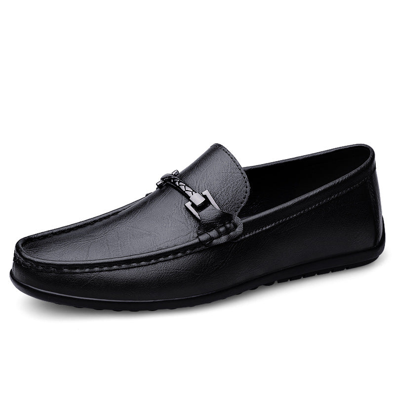 Męskie Skórzane Półbuty Slip-On z Miękką Podeszwą | Idealne na Każdą Porę Roku