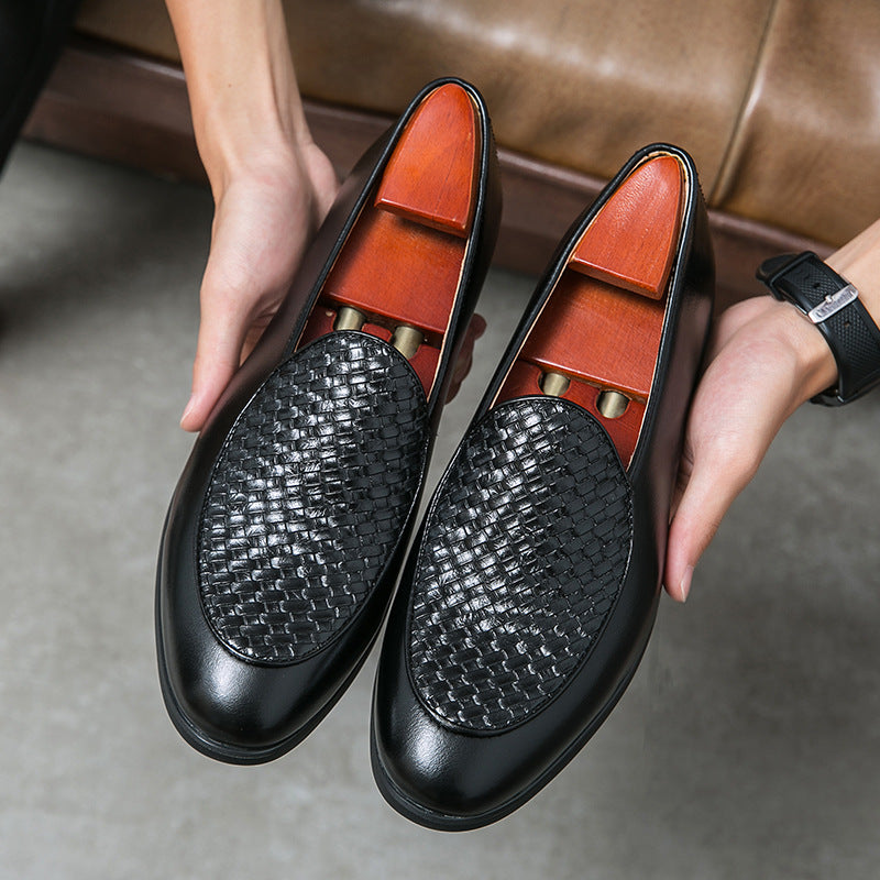 Męskie Lekkie Skórzane Loafery z Szpiczastym Nosem i Konstrukcją Slip-On | Idealne na Każdą Porę Roku