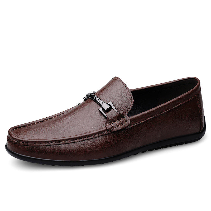 Męskie Skórzane Półbuty Slip-On z Miękką Podeszwą | Idealne na Każdą Porę Roku