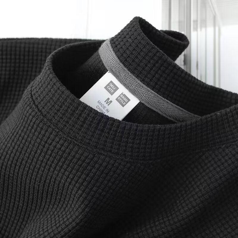 Sweter z dzianiny waflowej z krótkim rękawem idealny na lato