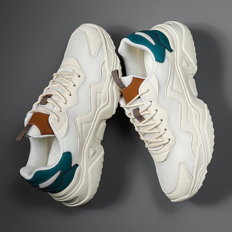 Siatkowe Oddychające Sneakersy na Grubej Podeszwie z Lekką Konstrukcją | Idealne na Każdą Porę Roku