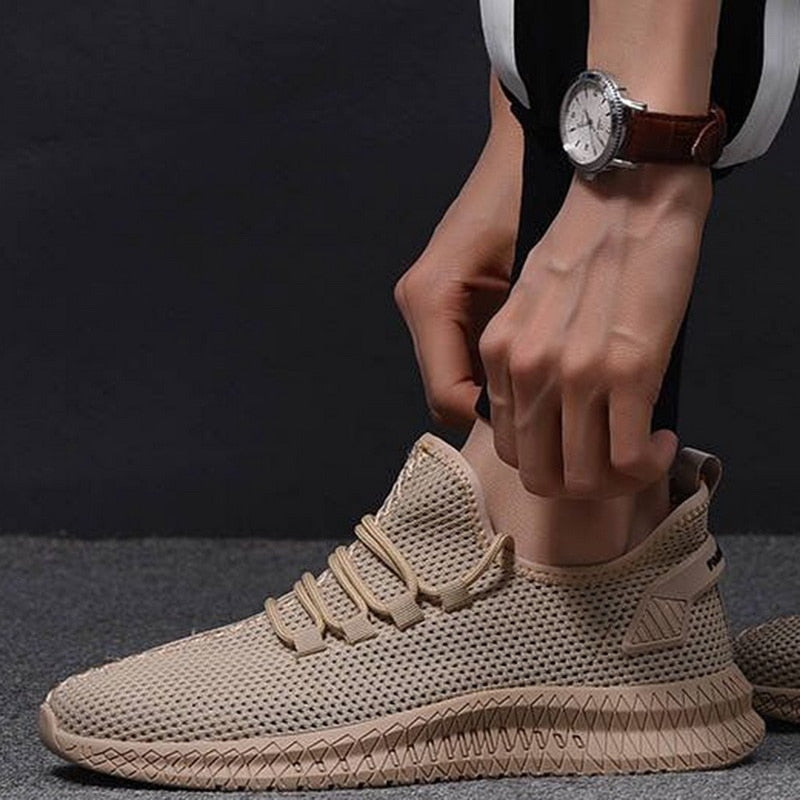 Męskie Buty Sportowe z Oddychającą Siatką i Elastyczną Podeszwą