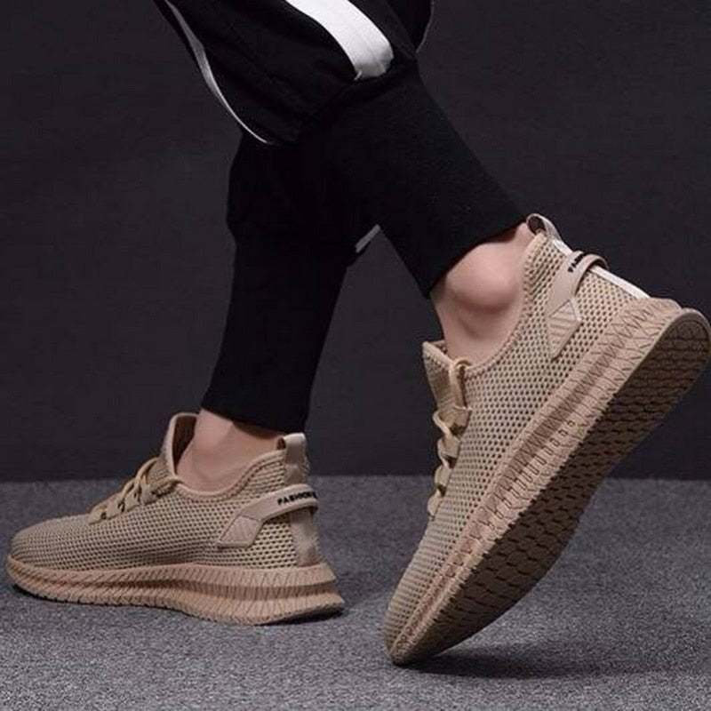 Męskie Buty Sportowe z Oddychającą Siatką i Elastyczną Podeszwą