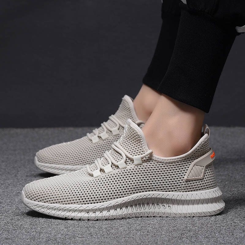 Męskie Buty Sportowe z Oddychającą Siatką i Elastyczną Podeszwą