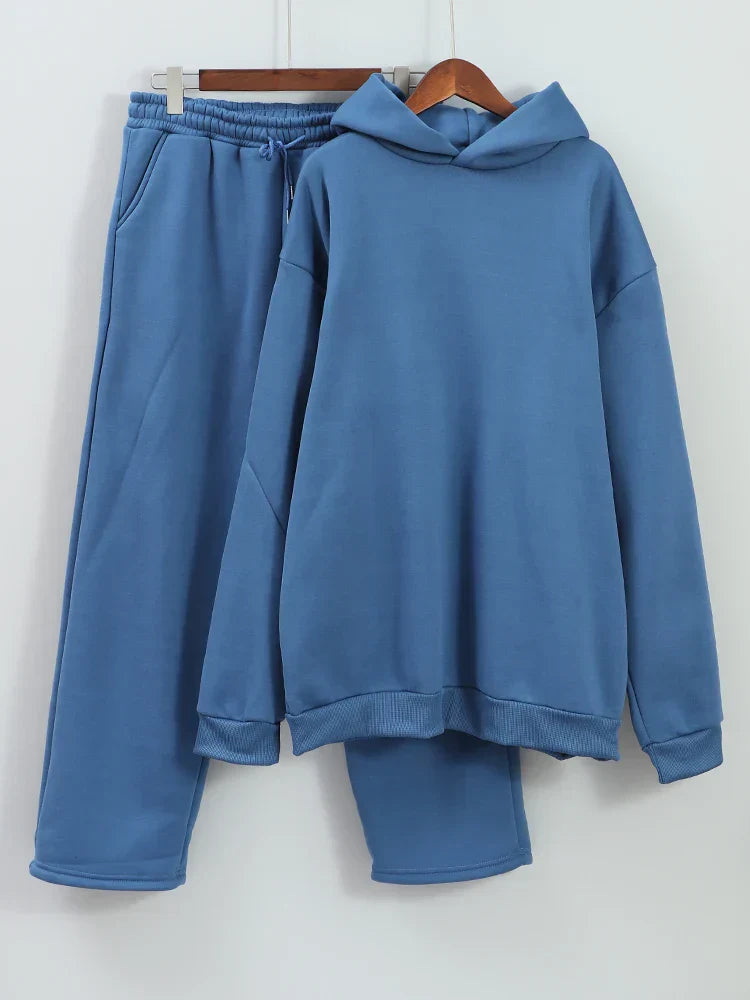 Męski Zestaw z Oversize'ową Bluzy z Kapturem i Joggerami I Idealny na Jesień i Zimę