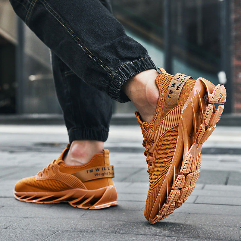 Męskie Przewiewne Sneakersy z Podeszwą Blade i Gumową Podeszwą | Idealne na Każdy Sezon