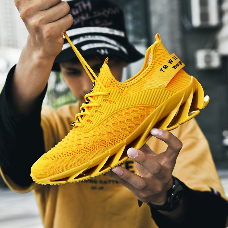 Męskie Przewiewne Sneakersy z Podeszwą Blade i Gumową Podeszwą | Idealne na Każdy Sezon