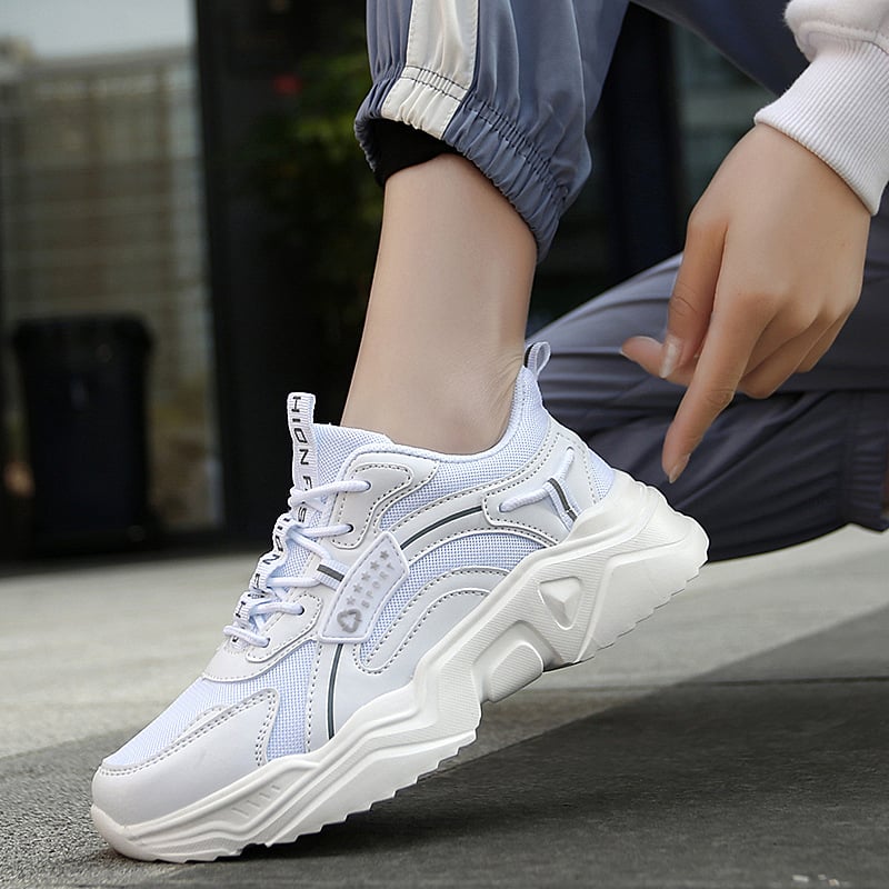 Buty Sportowe z Grubą Podeszwą i Siateczką | Idealne na Wiosnę i Lato