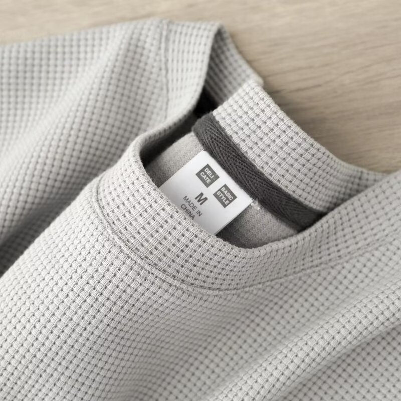 Sweter z dzianiny waflowej z krótkim rękawem idealny na lato