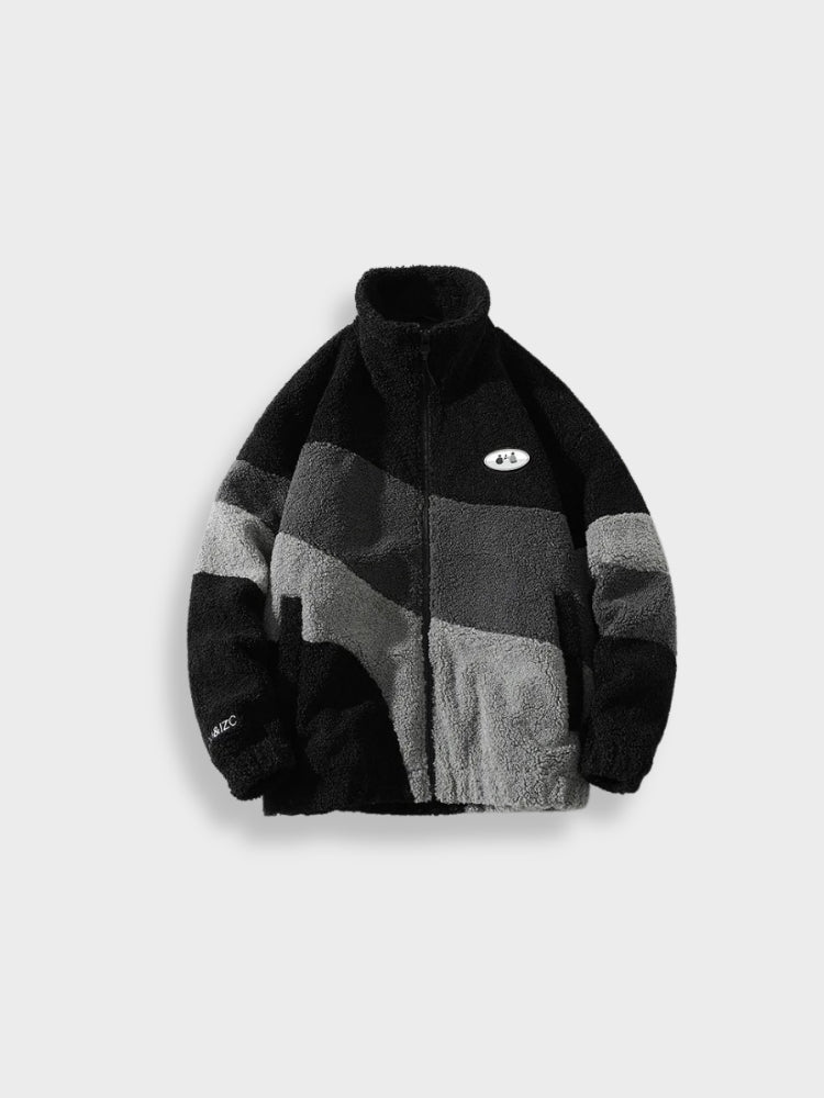 Stylowa Kurtka Fleece dla Mężczyzn z Zamek i Kieszeniami