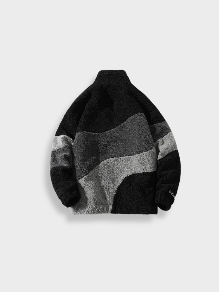 Stylowa Kurtka Fleece dla Mężczyzn z Zamek i Kieszeniami