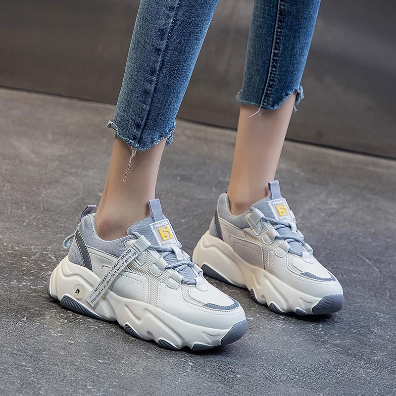 Skórzane Sneakersy na Platformie | Idealne na Każdą Porę Roku