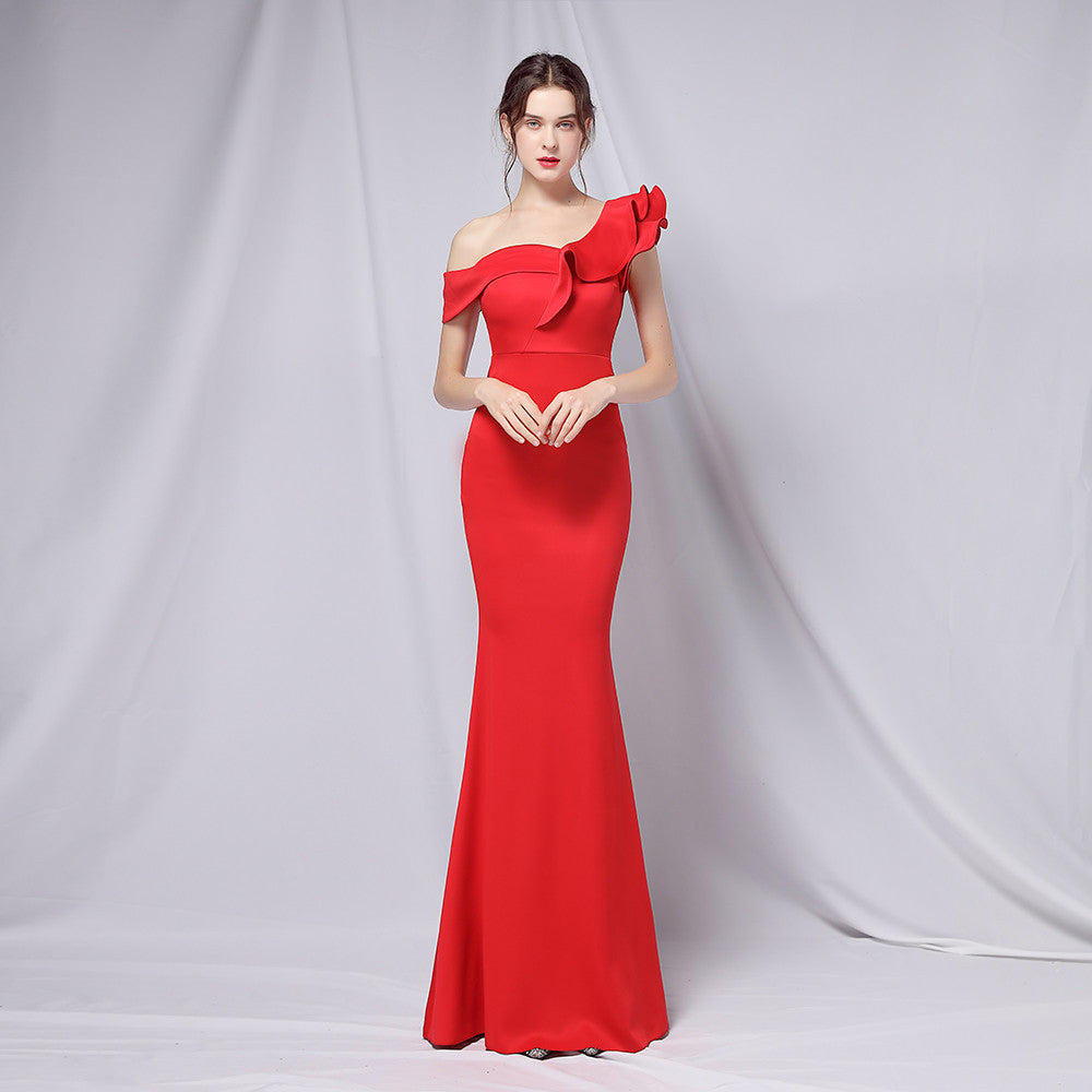 Elegancka Sukienka Wieczorowa Fishtail | Idealna na Jesień i Zimę