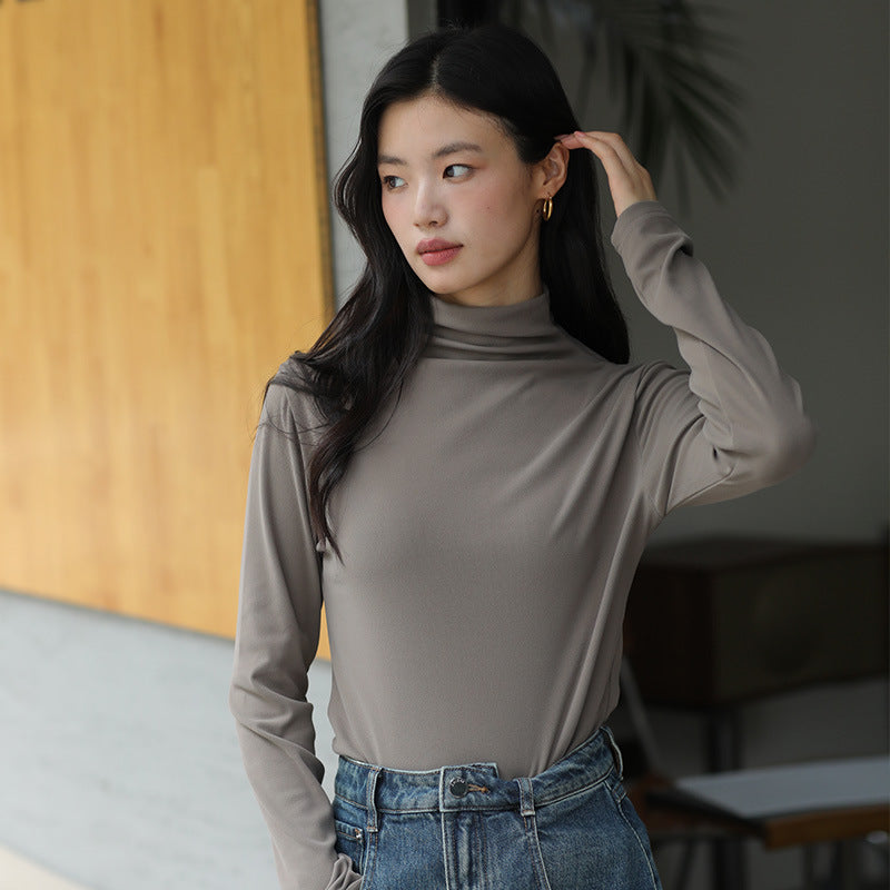Sweter z Długimi Rękawami i Średnim Kołnierzem Slim Fit | Idealny na Jesień