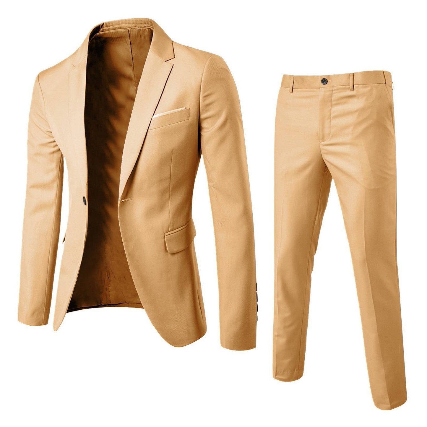 Dwuczęściowy Garnitur Biznesowy Profesjonalny Formalny Slim Fit Idealny na Wszystkie Pory Roku