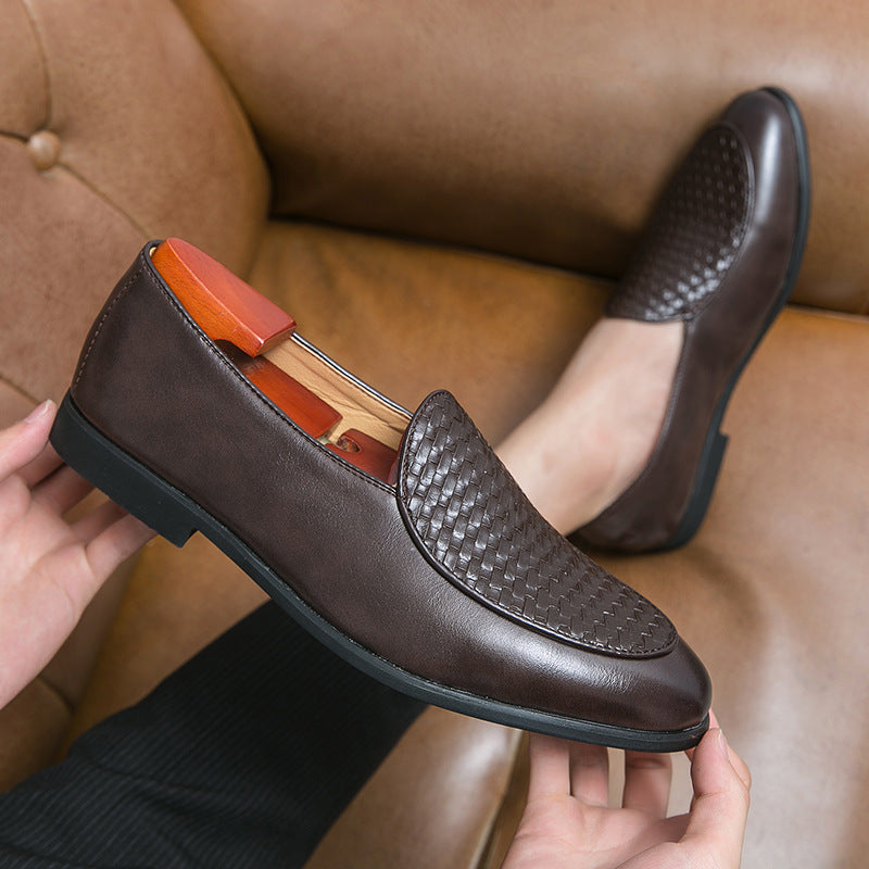 Męskie Lekkie Skórzane Loafery z Szpiczastym Nosem i Konstrukcją Slip-On | Idealne na Każdą Porę Roku