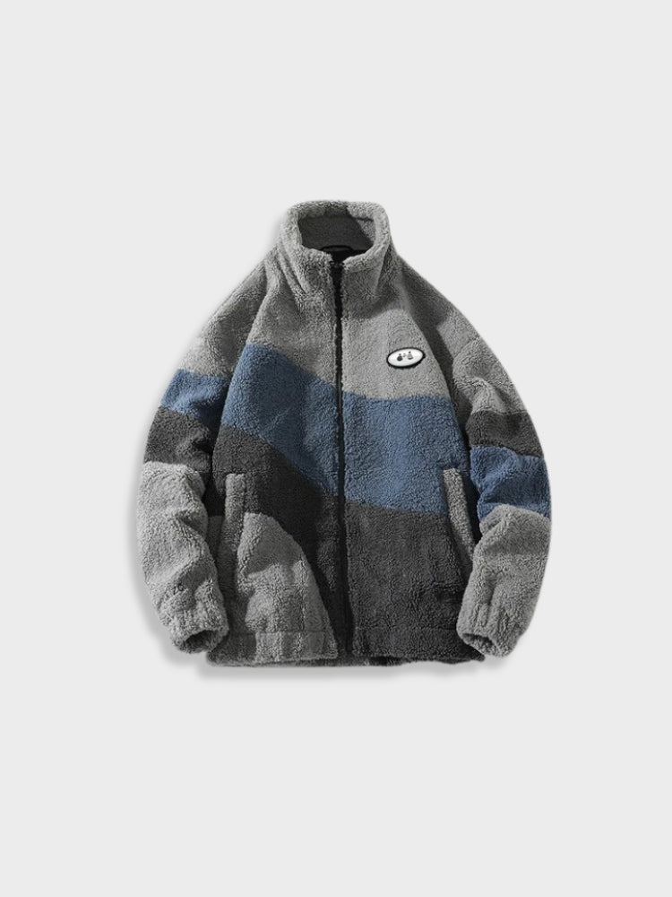 Stylowa Kurtka Fleece dla Mężczyzn z Zamek i Kieszeniami