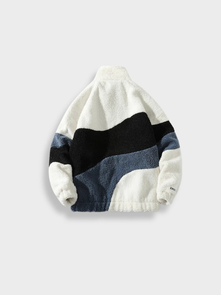 Stylowa Kurtka Fleece dla Mężczyzn z Zamek i Kieszeniami