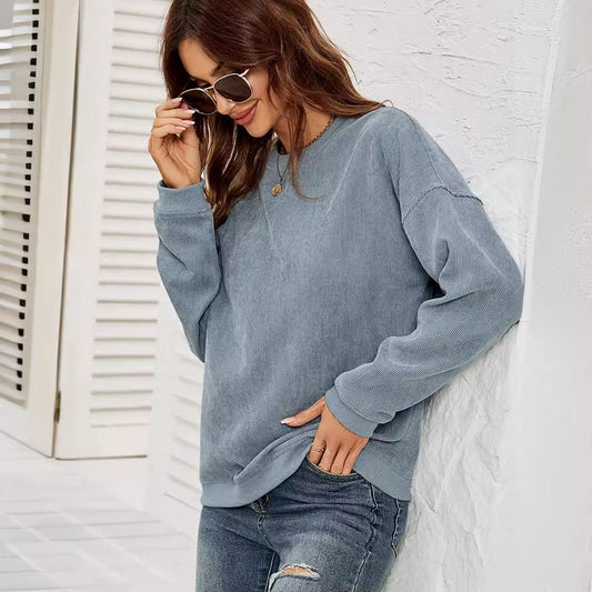 Sweter Pulower Z Sztruksu Z Długimi Rękawami Idealny Na Wiosnę