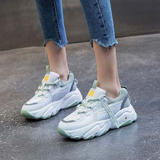 Skórzane Sneakersy na Platformie | Idealne na Każdą Porę Roku