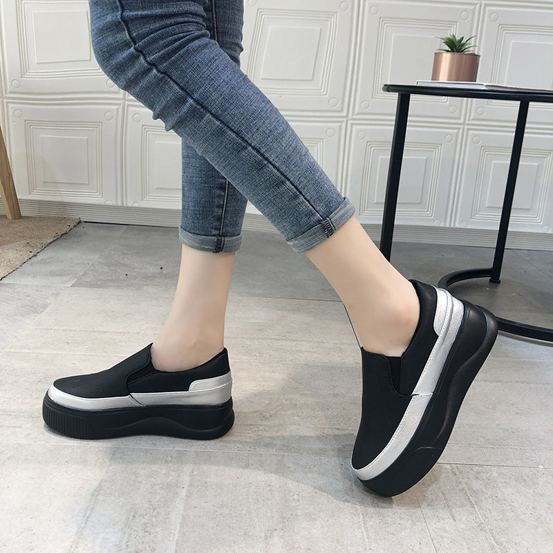 Buty na Platformie ze Skóry PU ze Średnim Obcasem i Gumową Podeszwą | Idealne na Każdą Porę Roku