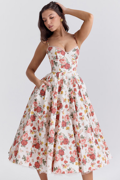 Elegancka Sukienka Midi dla Nieskazitelnego Letniego Stylu