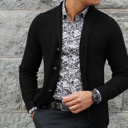 Męski sweter kardigan slim fit zapinany na guziki I Idealny na zimę