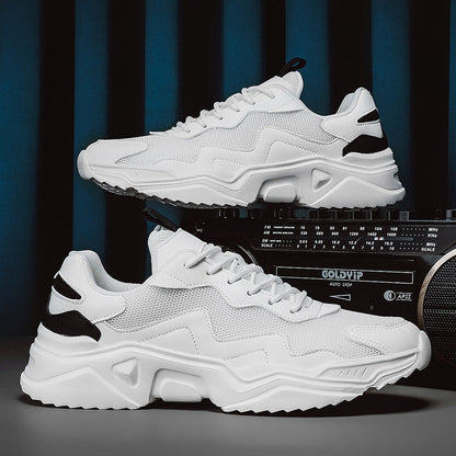 Siatkowe Oddychające Sneakersy na Grubej Podeszwie z Lekką Konstrukcją | Idealne na Każdą Porę Roku