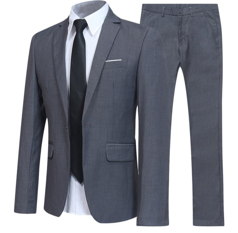 Męski Garnitur Slim Fit z Kołnierzem Zasięgowym Dwuczęściowy Idealny na Wszystkie Pory Roku