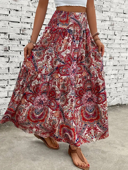 Zwiewna Spódnica A-Line z Szyfonu w Kwiatowy Print | Idealna na Lato