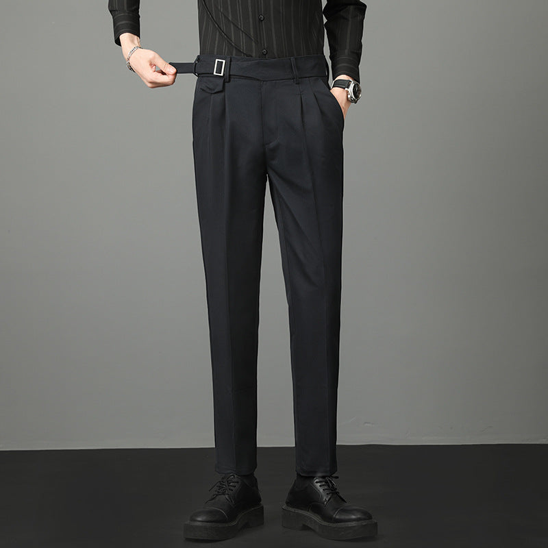 Męskie Garniturowe Spodnie Slim Fit | Idealne na Jesień