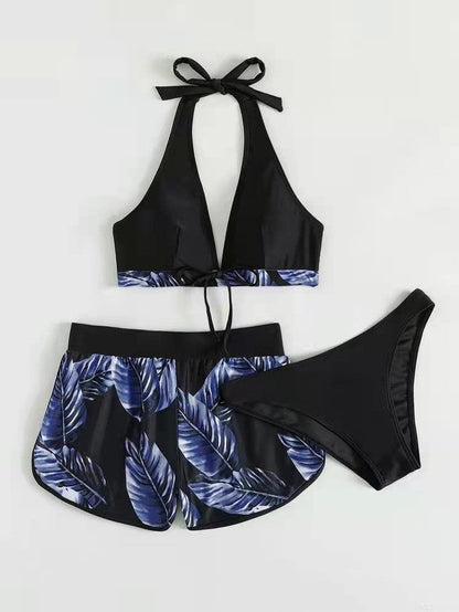 Damski Zestaw Bikini Z Dopasowanymi Szortami I Szybkoschnącą Tkaniną