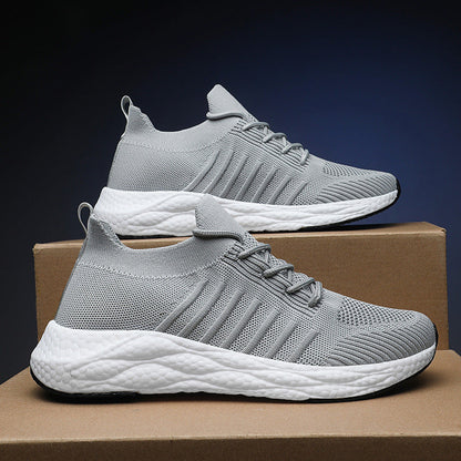 Oddychające siateczkowe sneakersy za kostkę z podeszwą platformową | Idealne na każdą porę roku