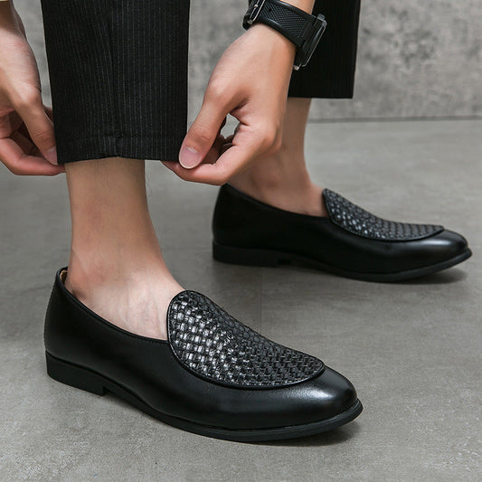 Męskie Lekkie Skórzane Loafery z Szpiczastym Nosem i Konstrukcją Slip-On | Idealne na Każdą Porę Roku