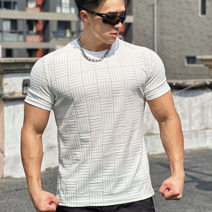 Męski Fitness T-Shirt Fiszkowy Idealny na Lato